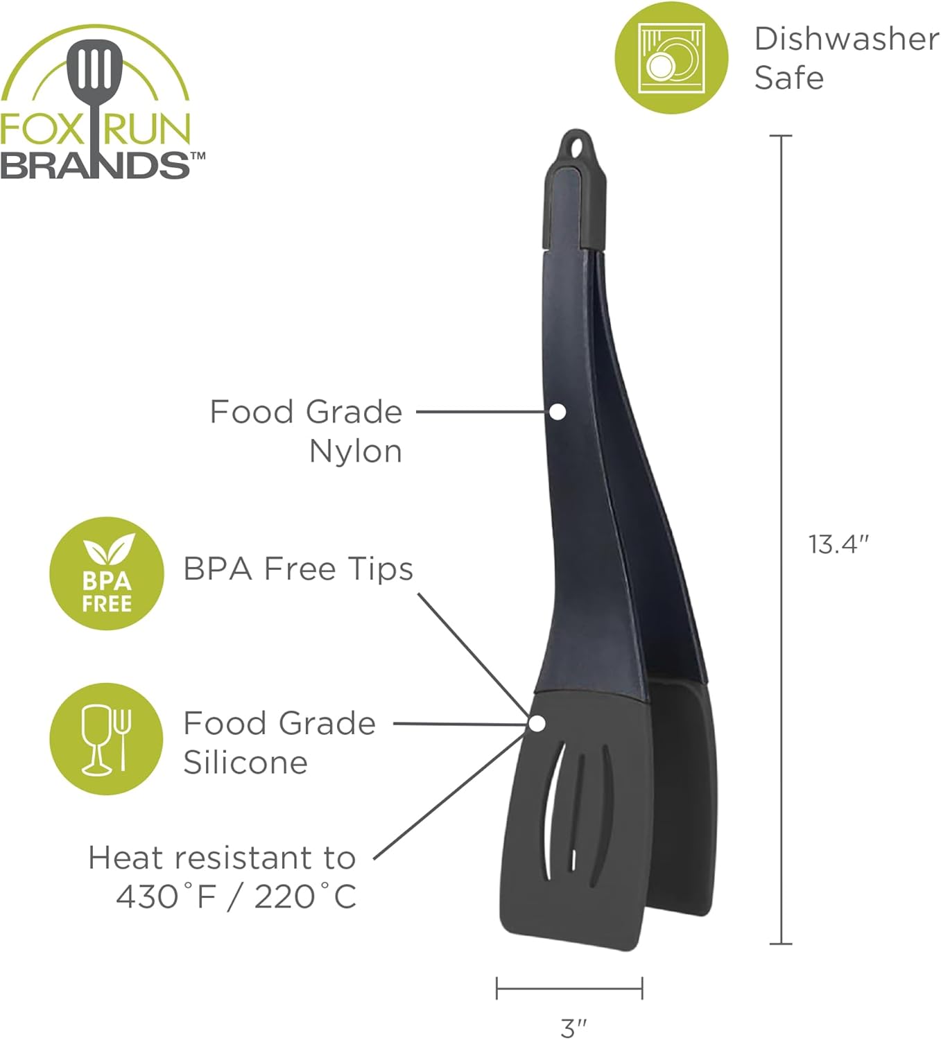 Fox Run 3-In-1 Kitchen Tongs