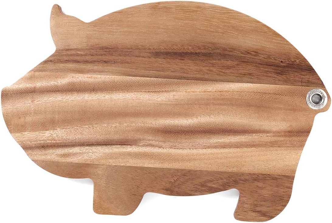 Ironwood Pig-Shaped Wood Cutting and Serving Board