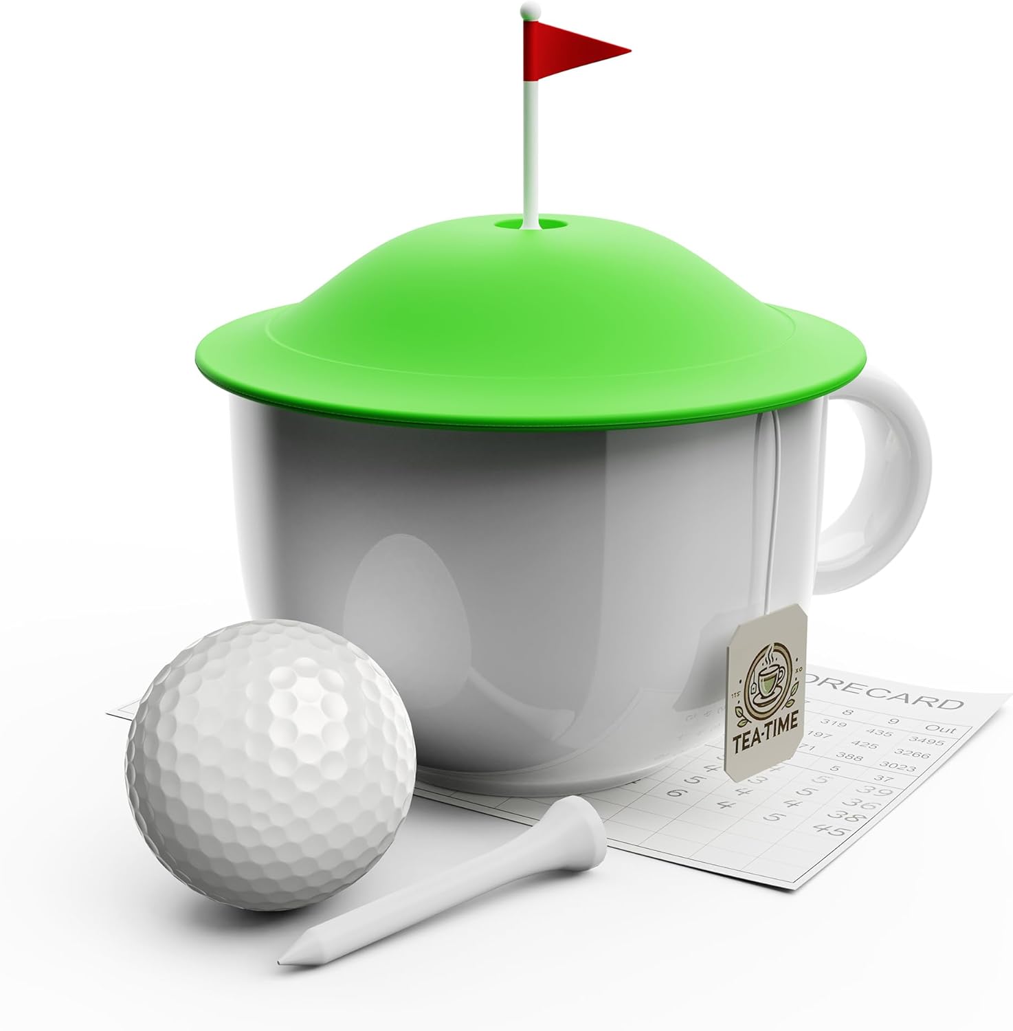 Pundit Green Tee Golf-Themed Cup Cover