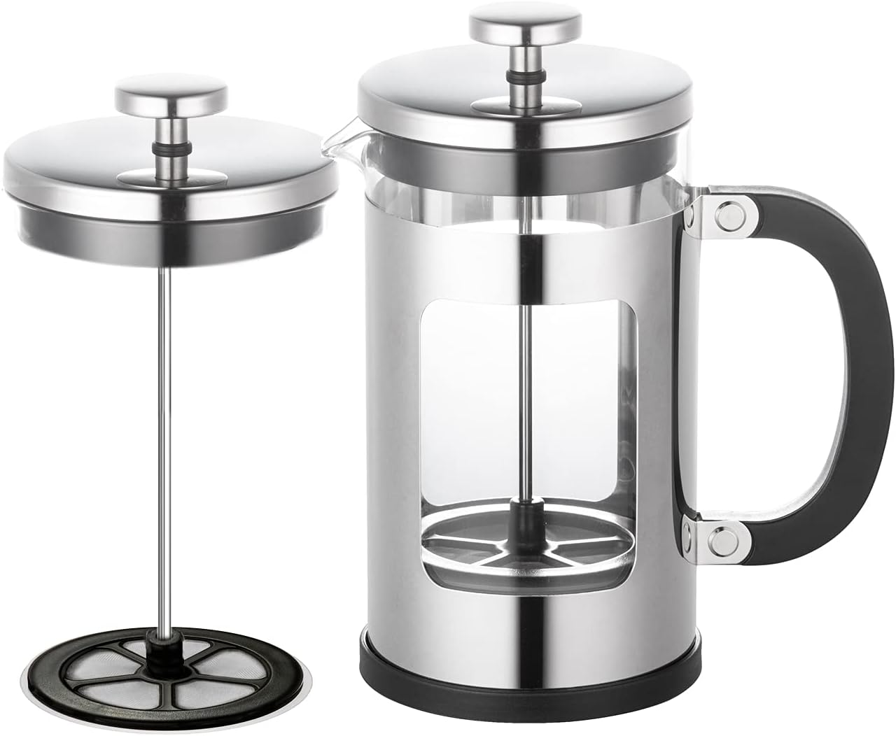 Cuisinox Double Walled Glass Coffee Press with Silicone Screen – 1L by Kitchen Niche