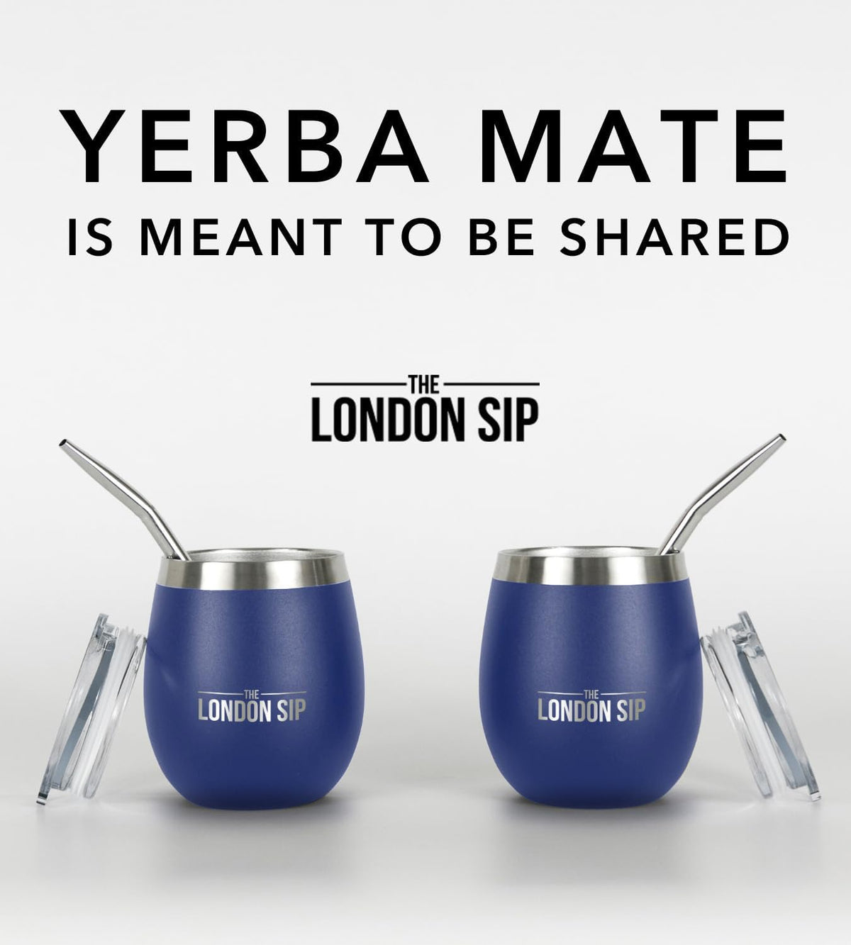London Sip Yerba Mate Cup 2-Pack Set – Blue – 8 oz