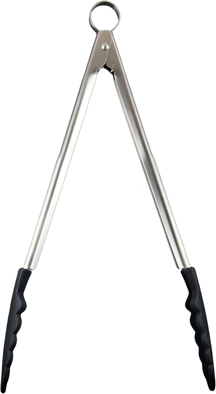 Cuisipro Locking Tongs – 12&quot; / 30.5 cm – Silicone Black Cuisipro by Kitchen Niche