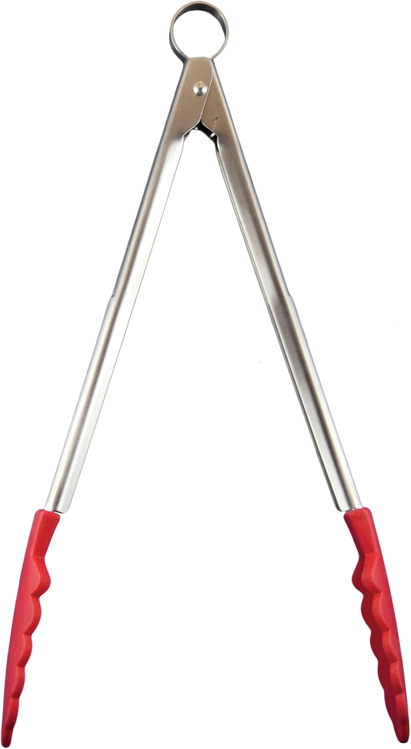 Cuisipro Locking Tongs – 12&quot; / 30.5 cm – Silicone Red Cuisipro by Kitchen Niche