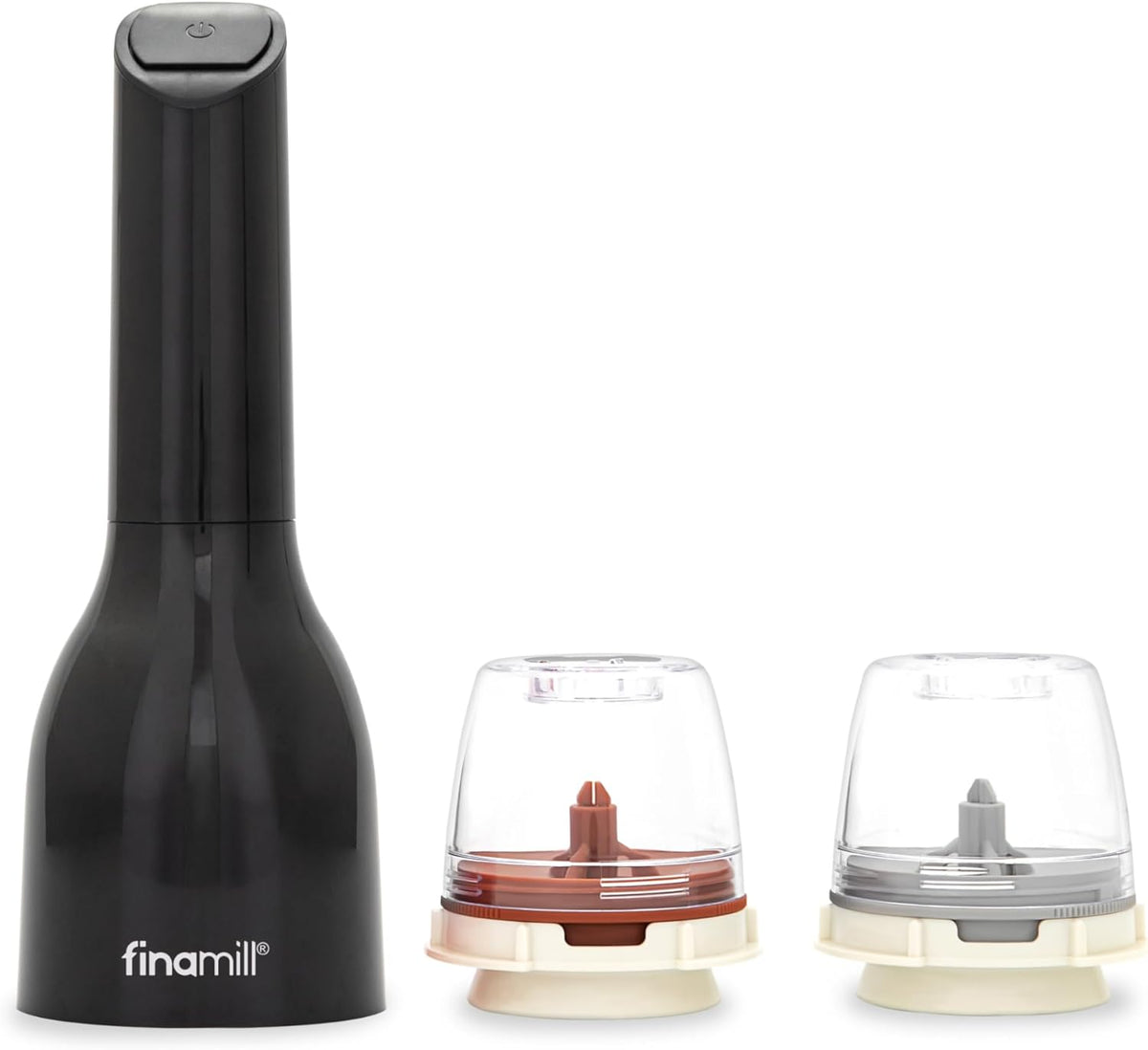 FinaMill Electric Pepper &amp; Spice Grinder with 2 Pods – Midnight Black