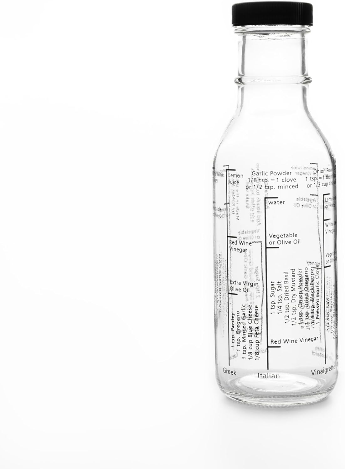 Fox Run Glass Salad Dressing Shaker Bottle