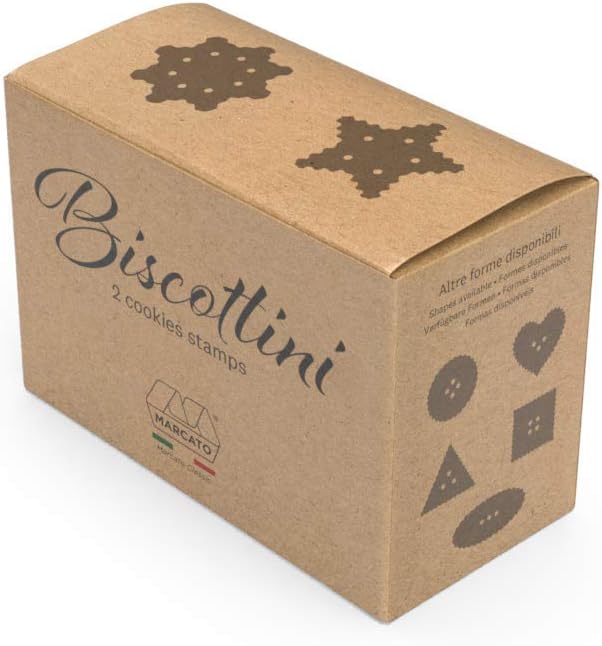 Marcato Biscottini Stamp Kit – Star 65 mm + Flower 70 mm Cookie Tools