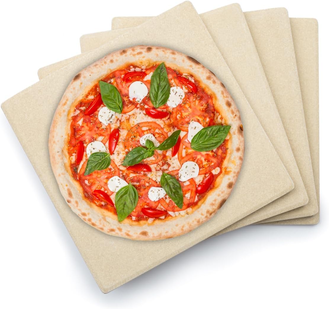 Outset Pizza Grill Stone Tiles – Set of 4 (7.5")
