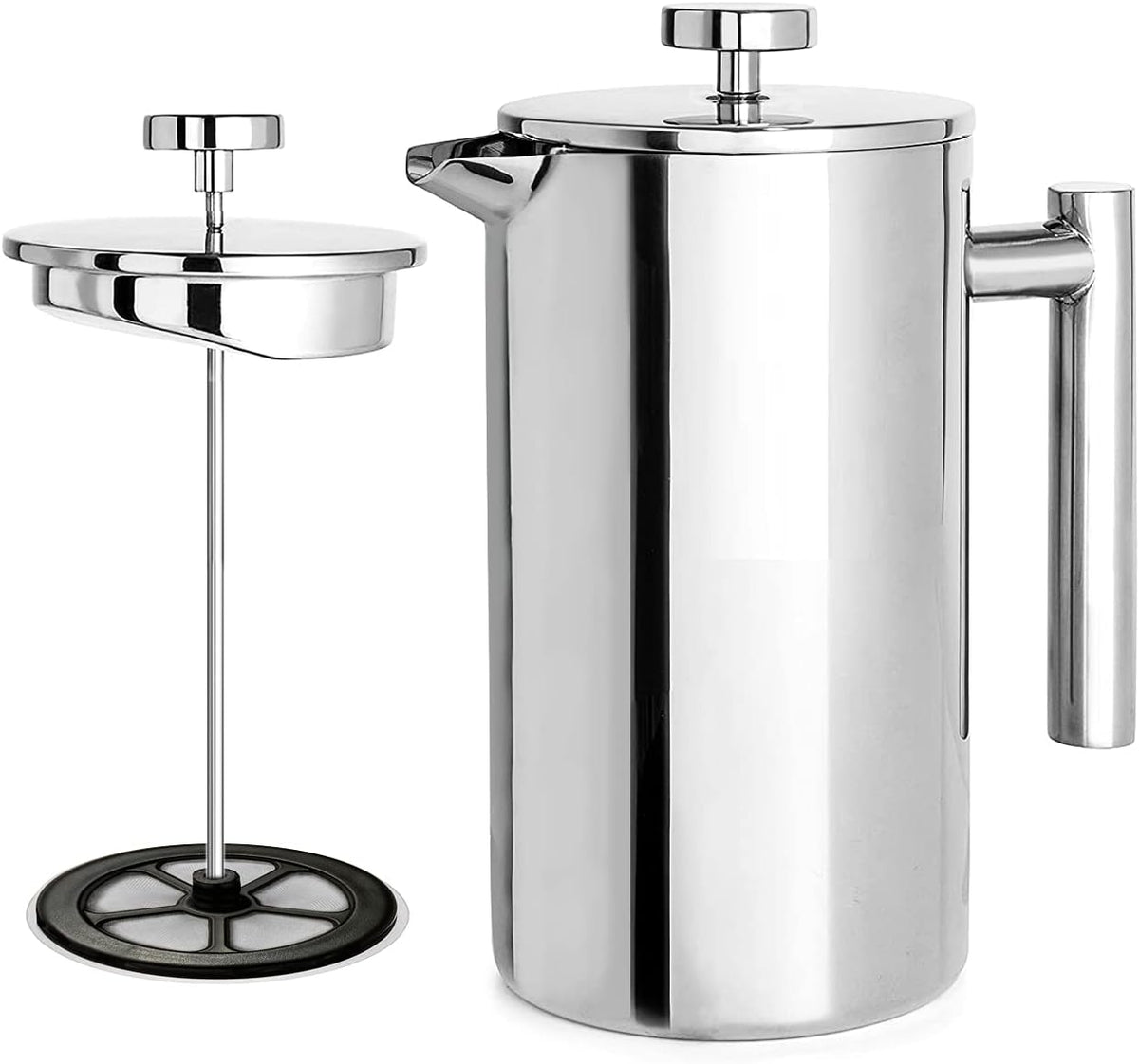 Cuisinox 800ml Double Walled Stainless Steel Coffee Press with Silicone Screen by Kitchen Niche