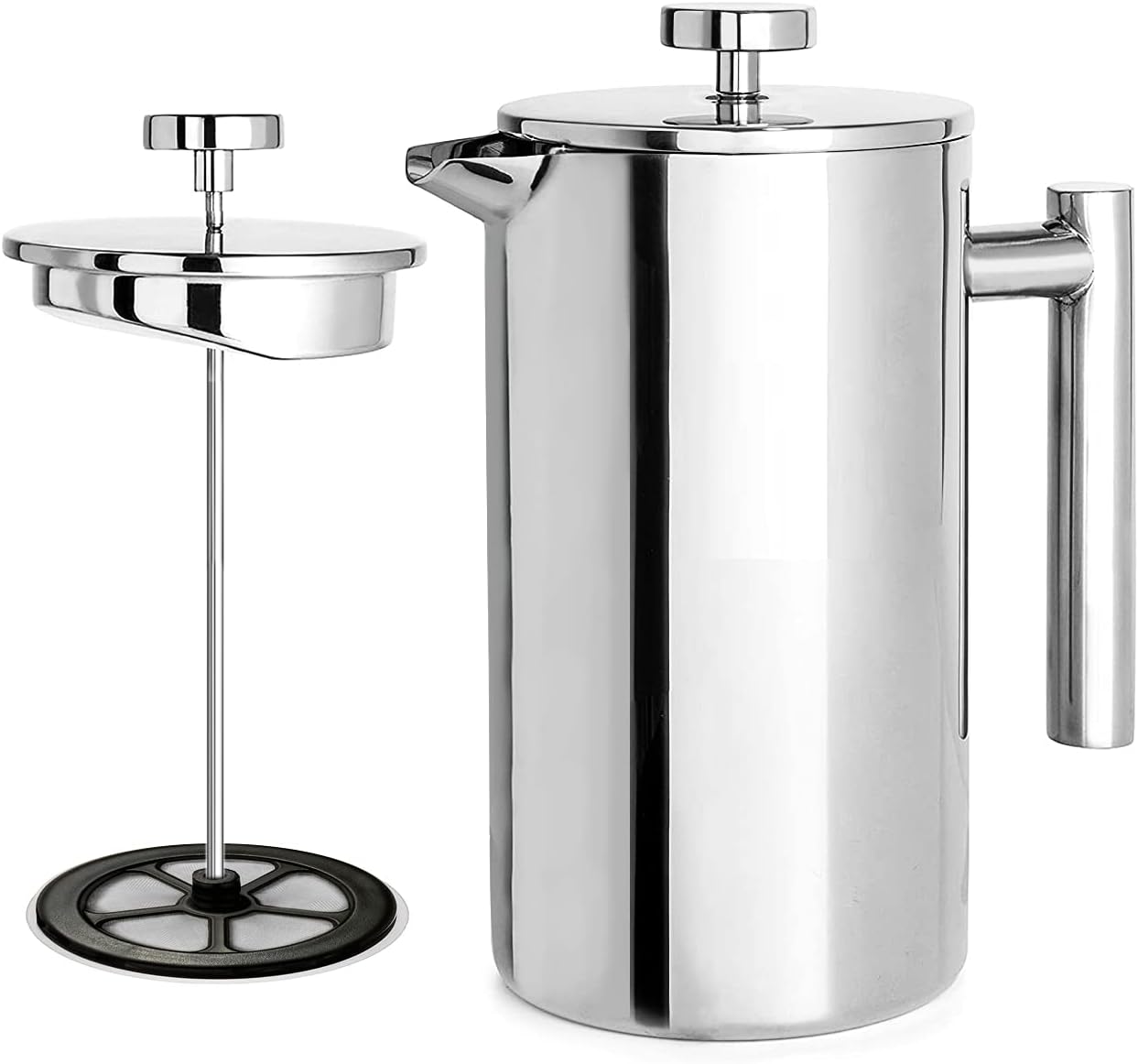 Cuisinox 800ml Double Walled Stainless Steel Coffee Press with Silicone Screen by Kitchen Niche