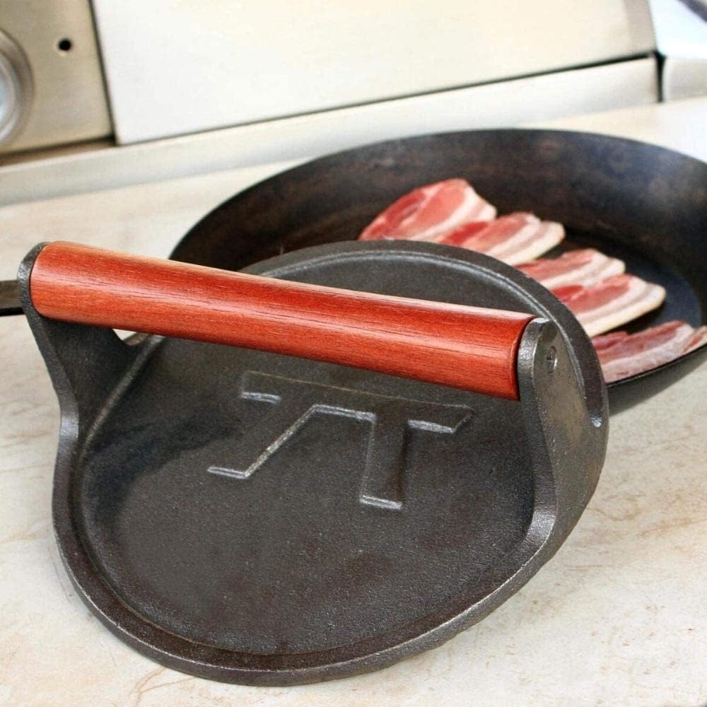 Outset Round Cast Iron Grill Press – 8" Dia