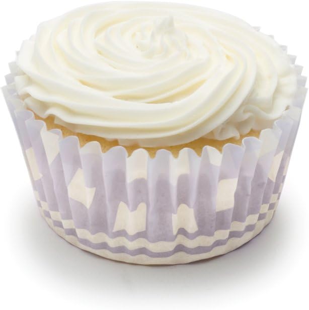 Fox Run Purple Gingham Bunny Baking Cup Set of 50
