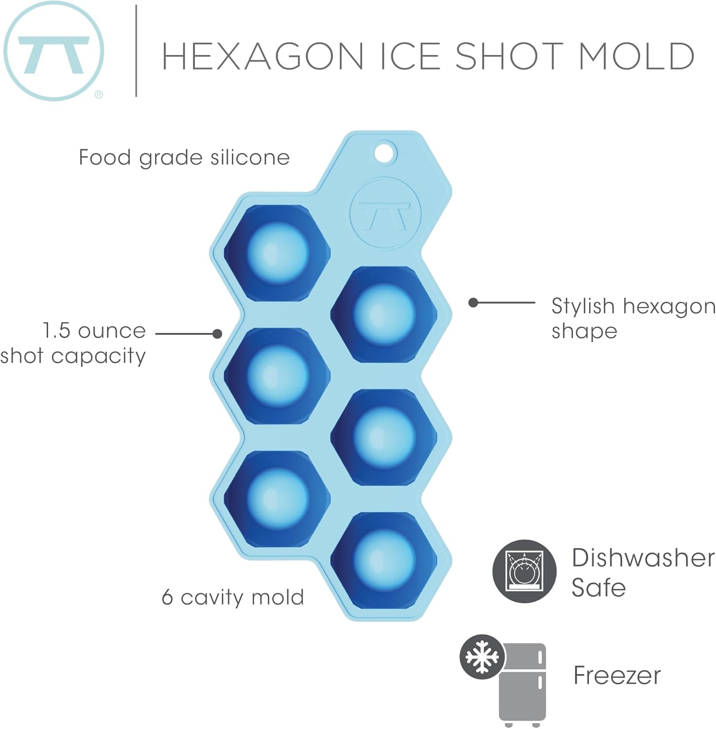 Outset Hexagon Ice Shot Mold