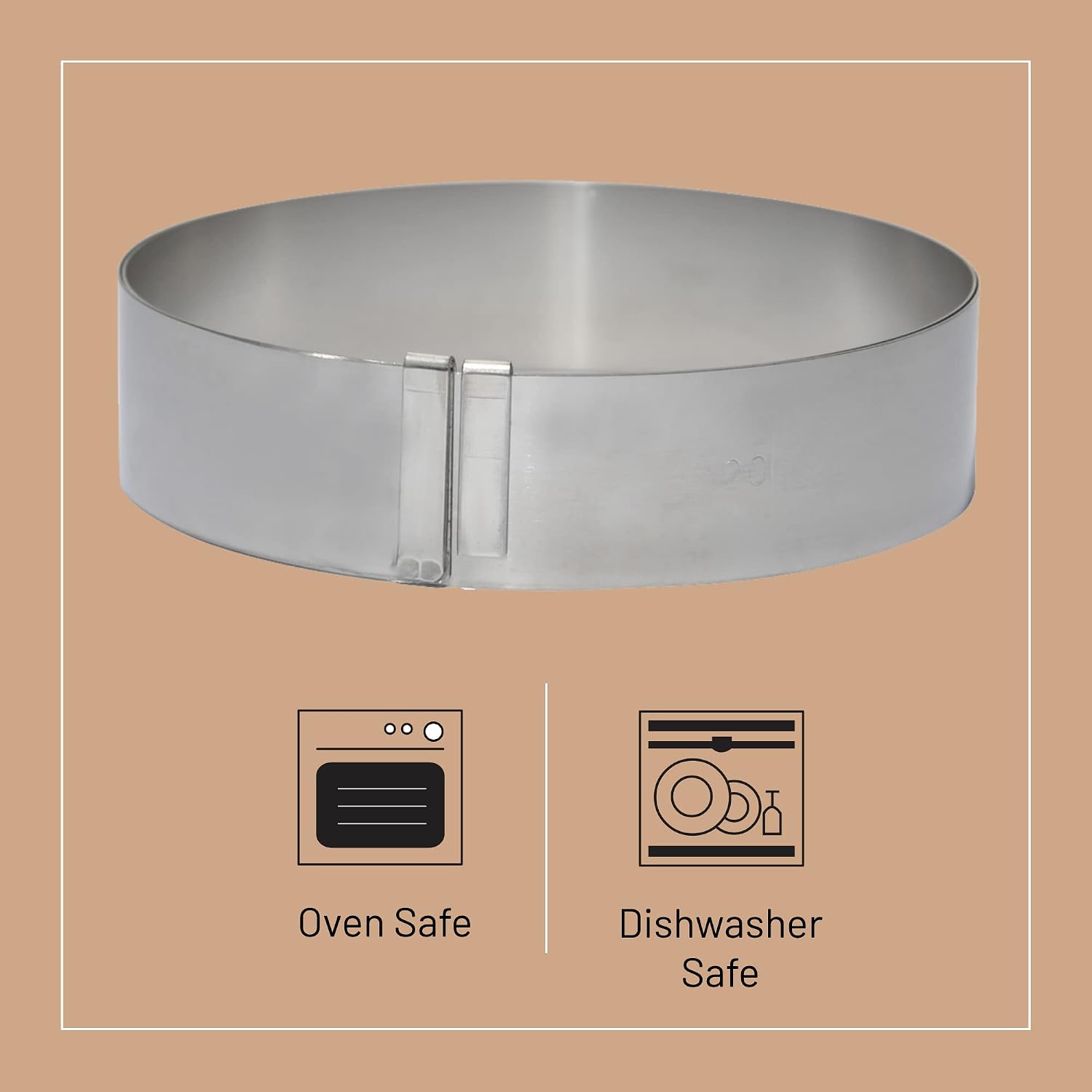 De Buyer Giant Extensible Cake Ring – 18 to 36 cm – 4.5 cm High