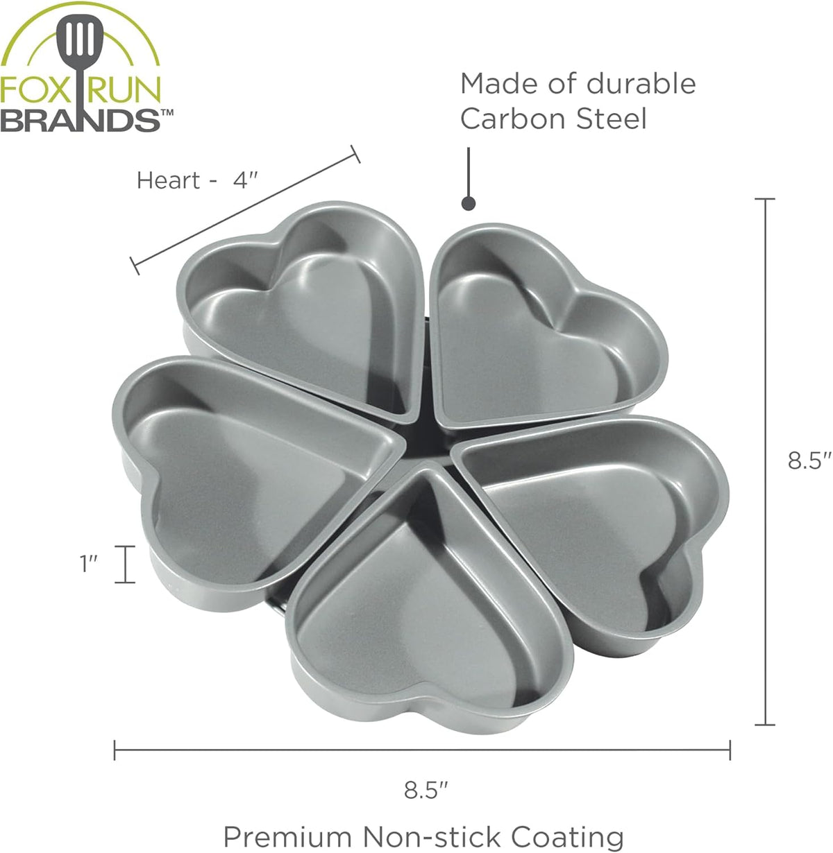 Fox Run Linked Heart Cake Pan
