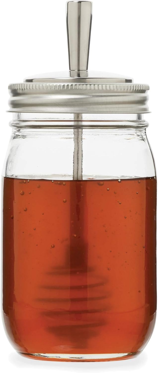 Jarware Stainless Steel Honey Dipper Lid