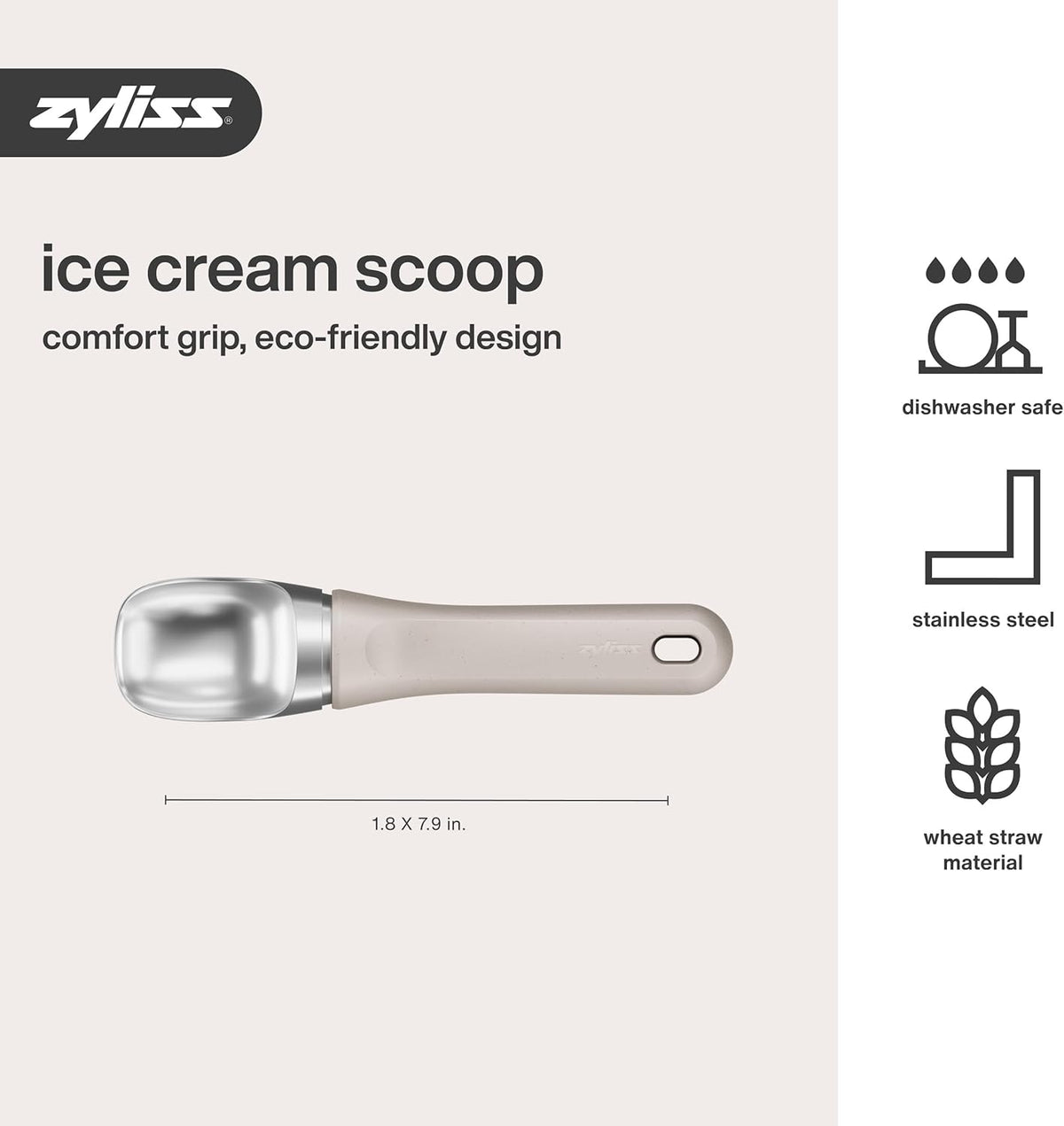 Zyliss Ice Cream Scoop – Beige