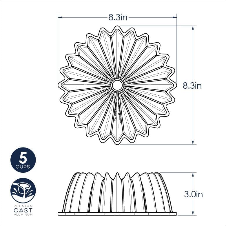 Nordic Ware Brilliance Bundt Cake Pan 5-Cup