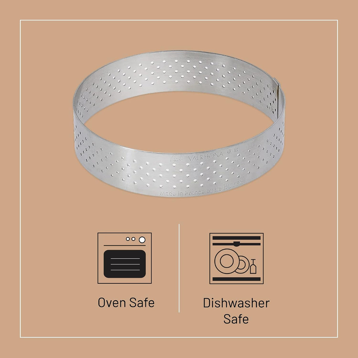 De Buyer Mini Perforated Tart Ring – 15.5 cm x 2 cm