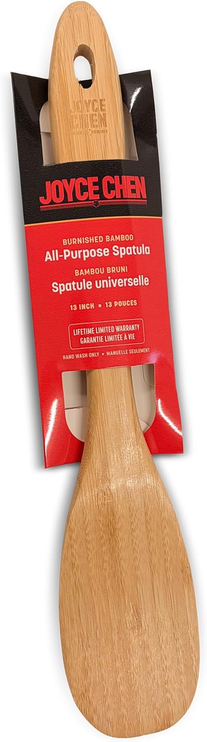 Joyce Chen All-Purpose Burnished Bamboo Spatula – 13-Inch