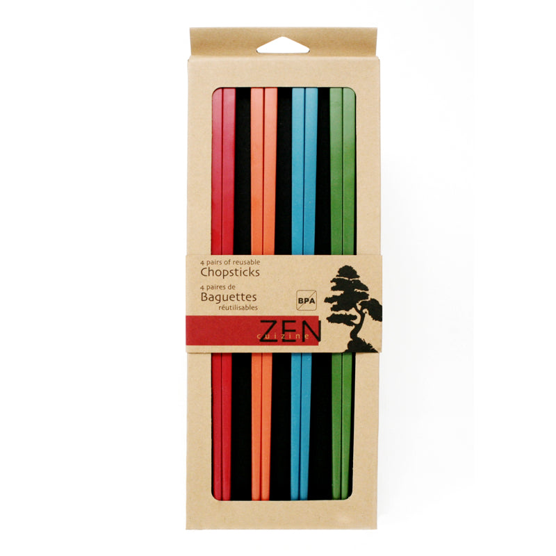 Zen Cuizine 4 Pairs of Reusable Chopsticks