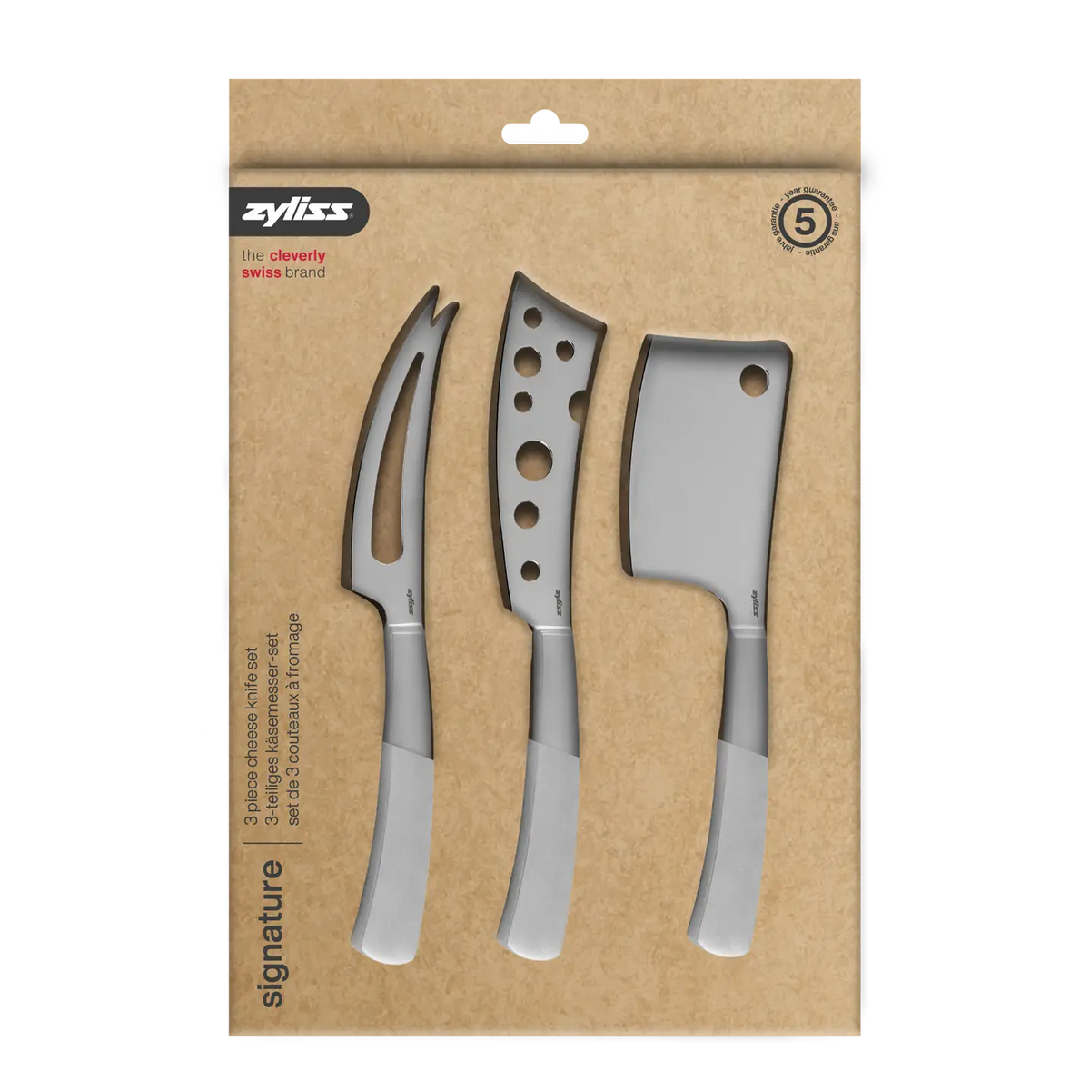 Zyliss Signature 3-Piece Cheese Knife Set