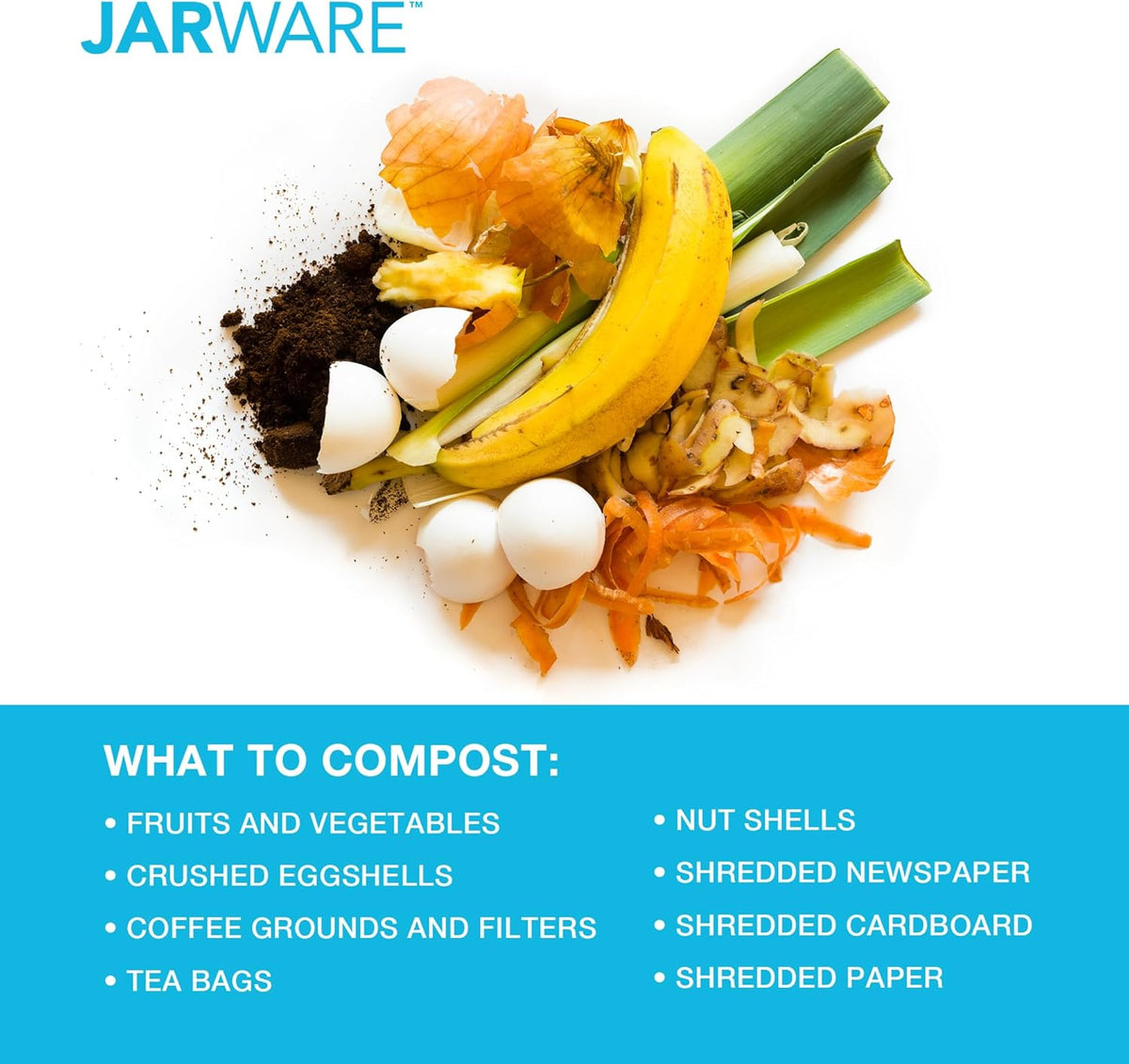 Jarware Compost Lid with 4 Filters