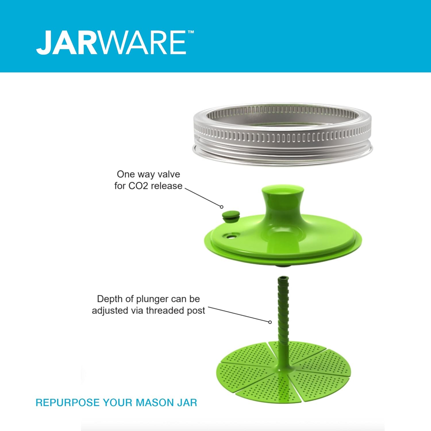 Jarware Wide Mouth Fermenting Lid