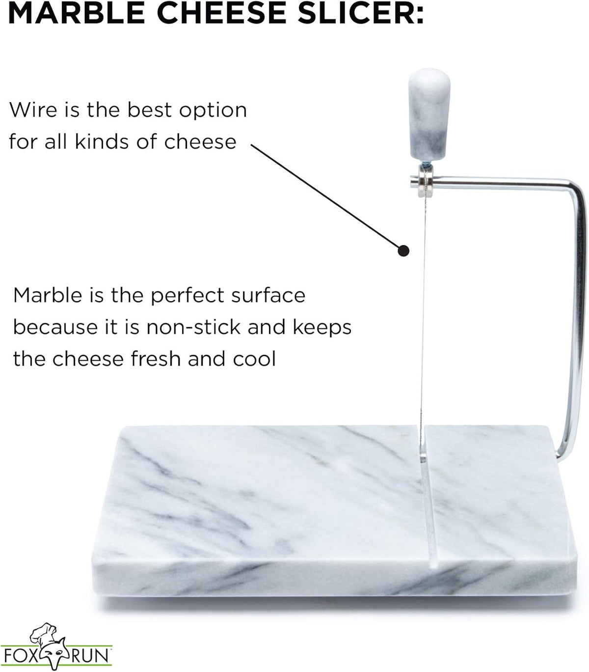 Fox Run White Marble Cheese Slicer