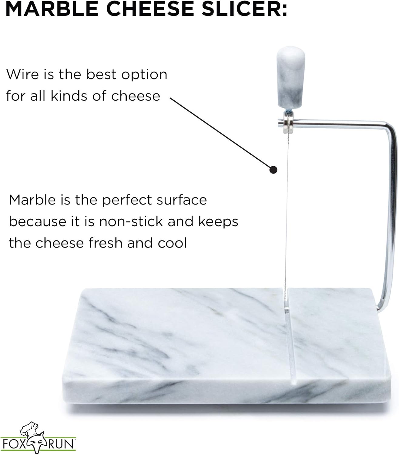 Fox Run White Marble Cheese Slicer