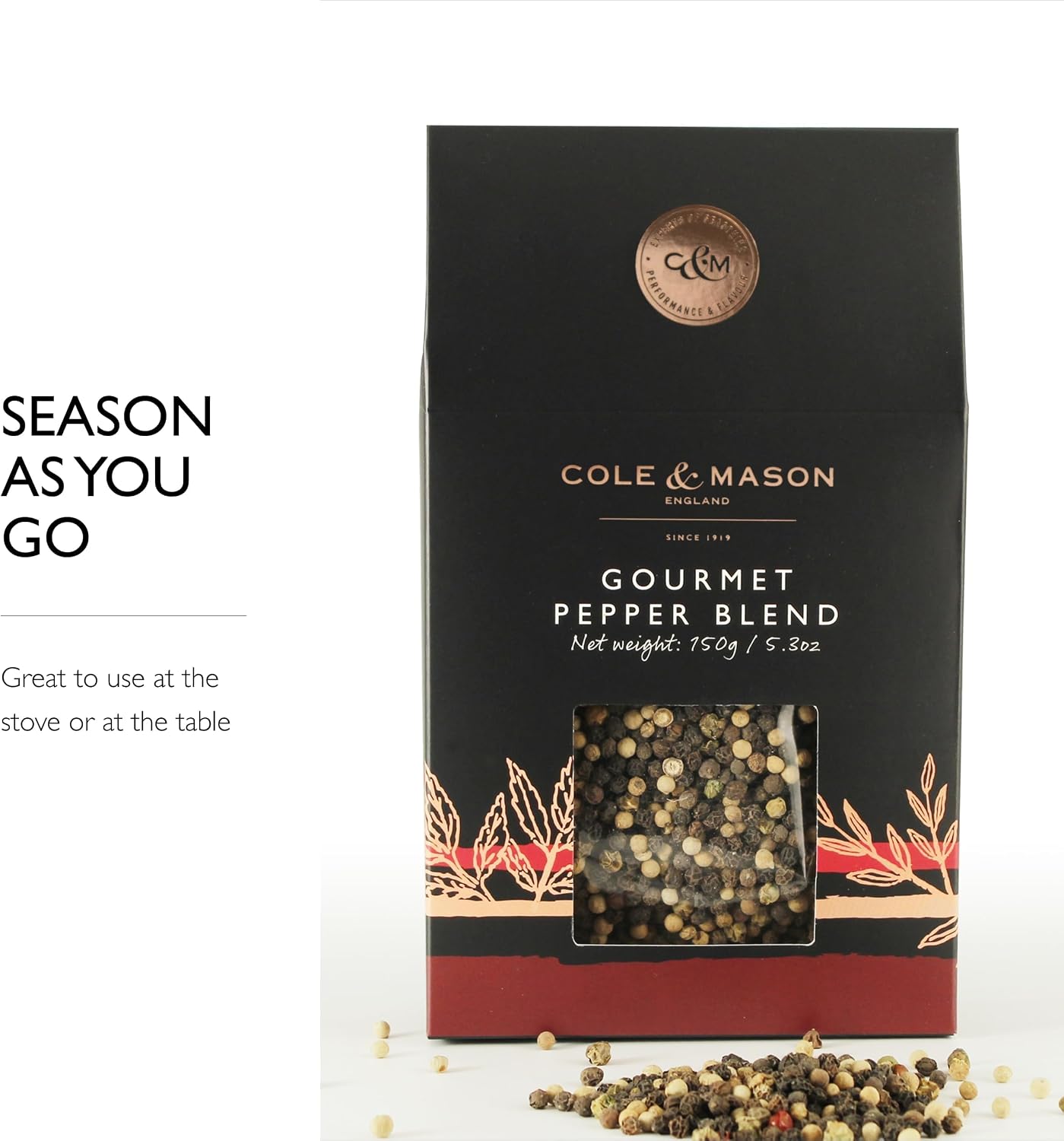 Cole & Mason Gourmet Peppercorn Refill 5.3oz