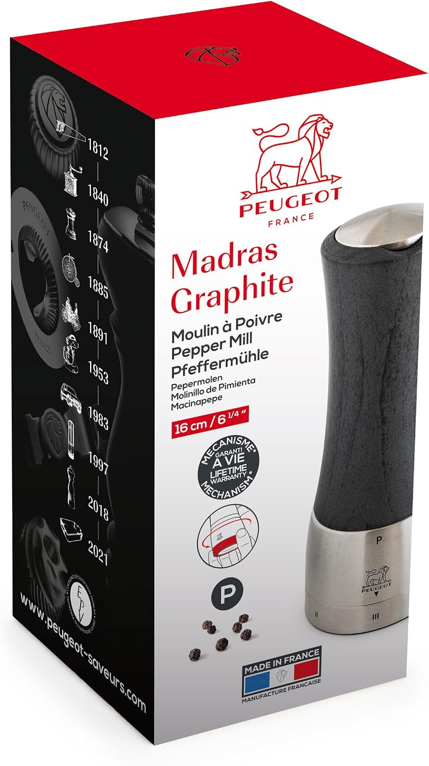 Peugeot Madras Select Graphite Pepper Mill – 16 cm