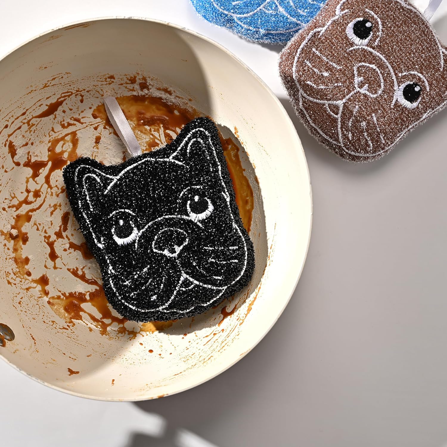 Fox Run Bulldog Scrub Sponge Set