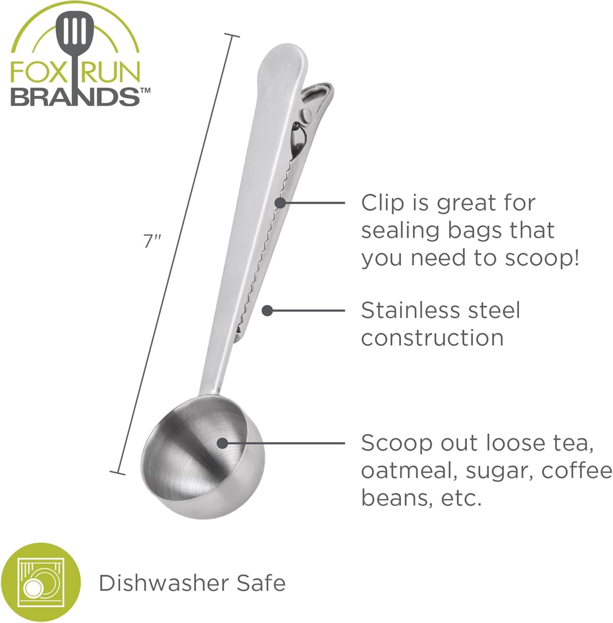 Fox Run Coffee Spoon Bag Clip