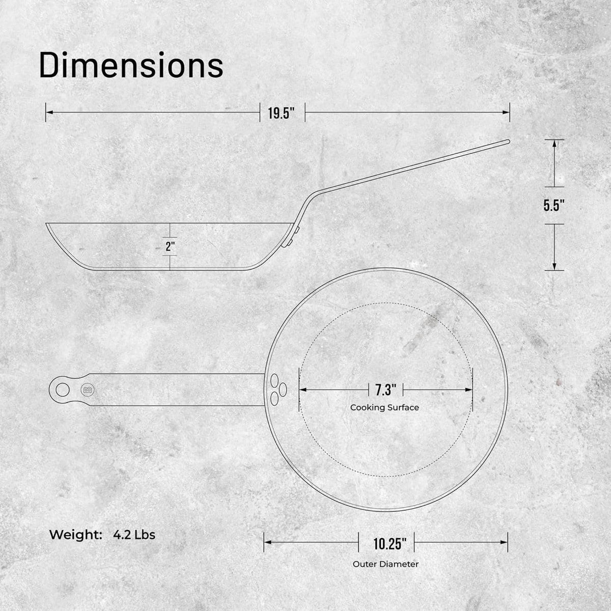 De Buyer Mineral B Element Round Steel Fry Pan – 26 cm