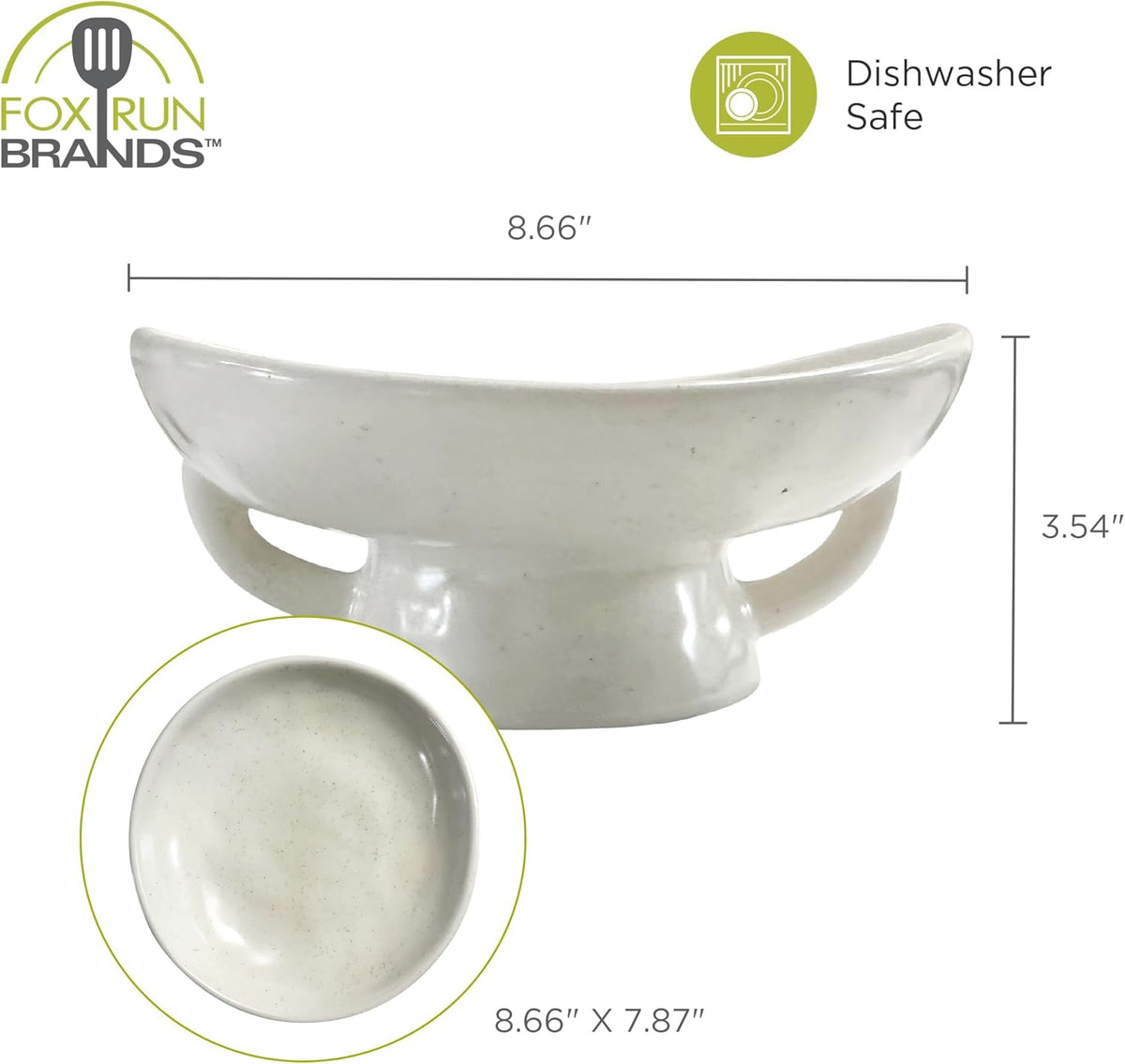 Fox Run Ceramic Fruit Bowl White