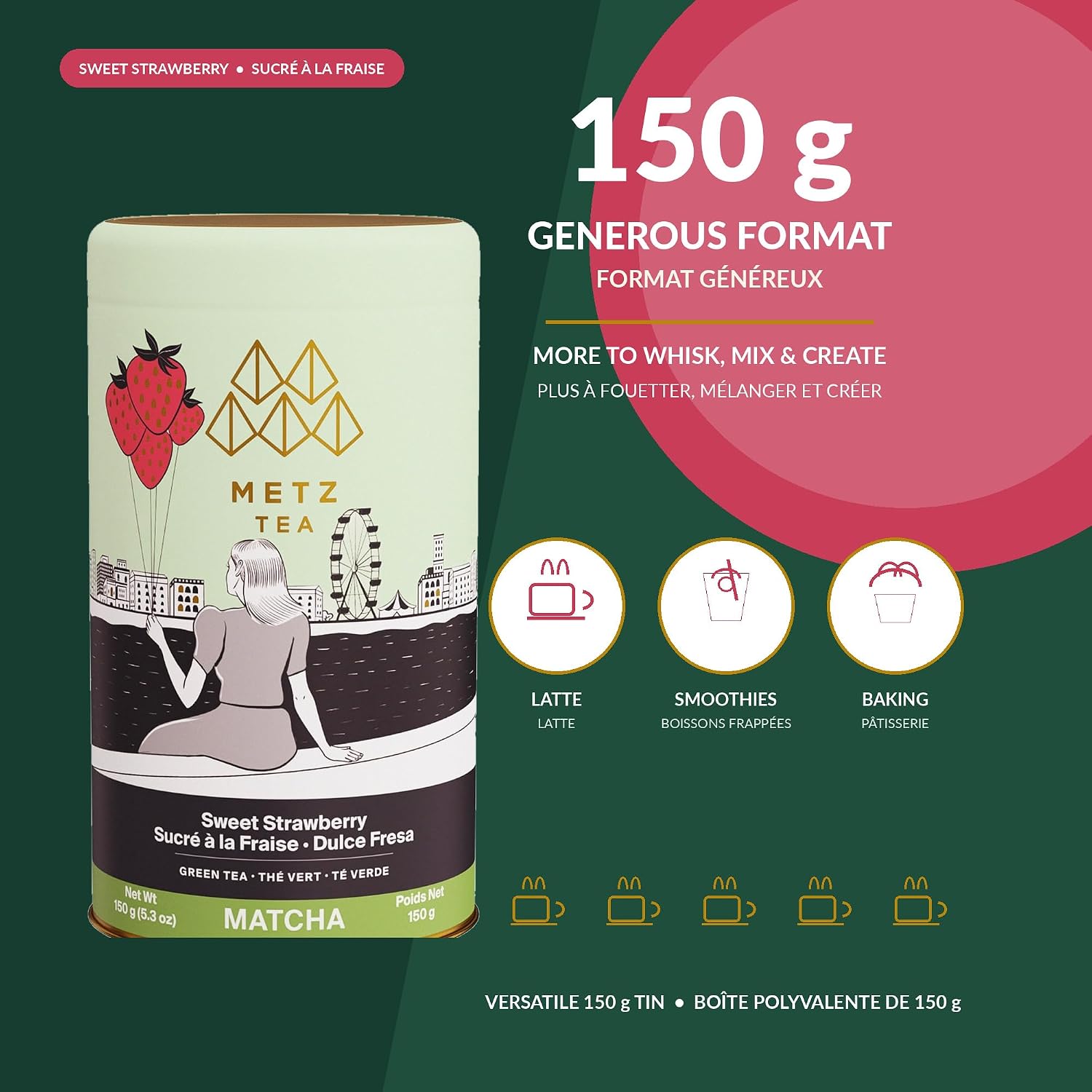 Metropolitan Tea Sweet Matcha Strawberry Green Tea