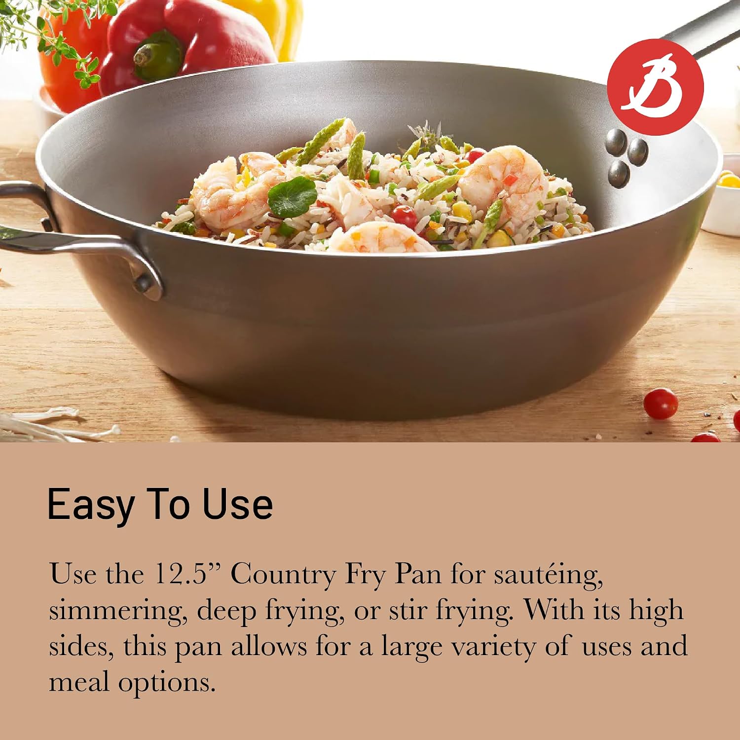 De Buyer Mineral B Element Country Frypan – 32 cm
