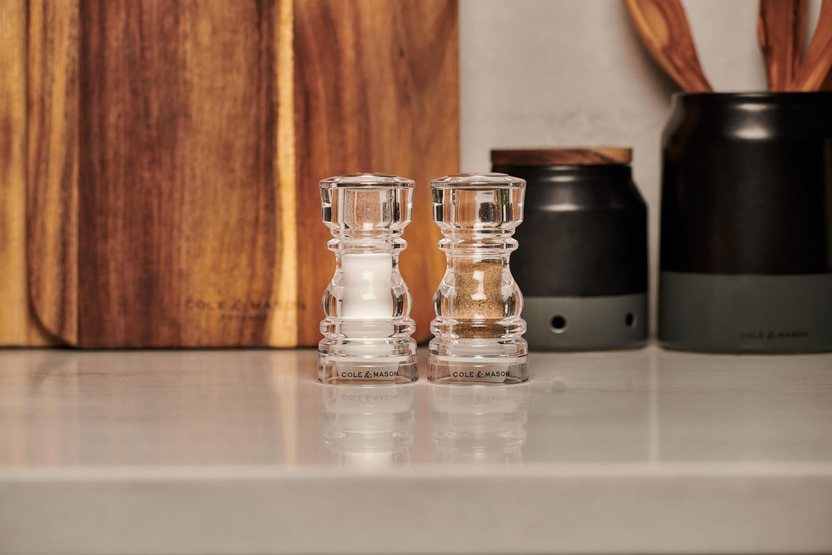 Cole & Mason London Pepper & Salt Shaker Set – Acrylic – 5" / 13 cm