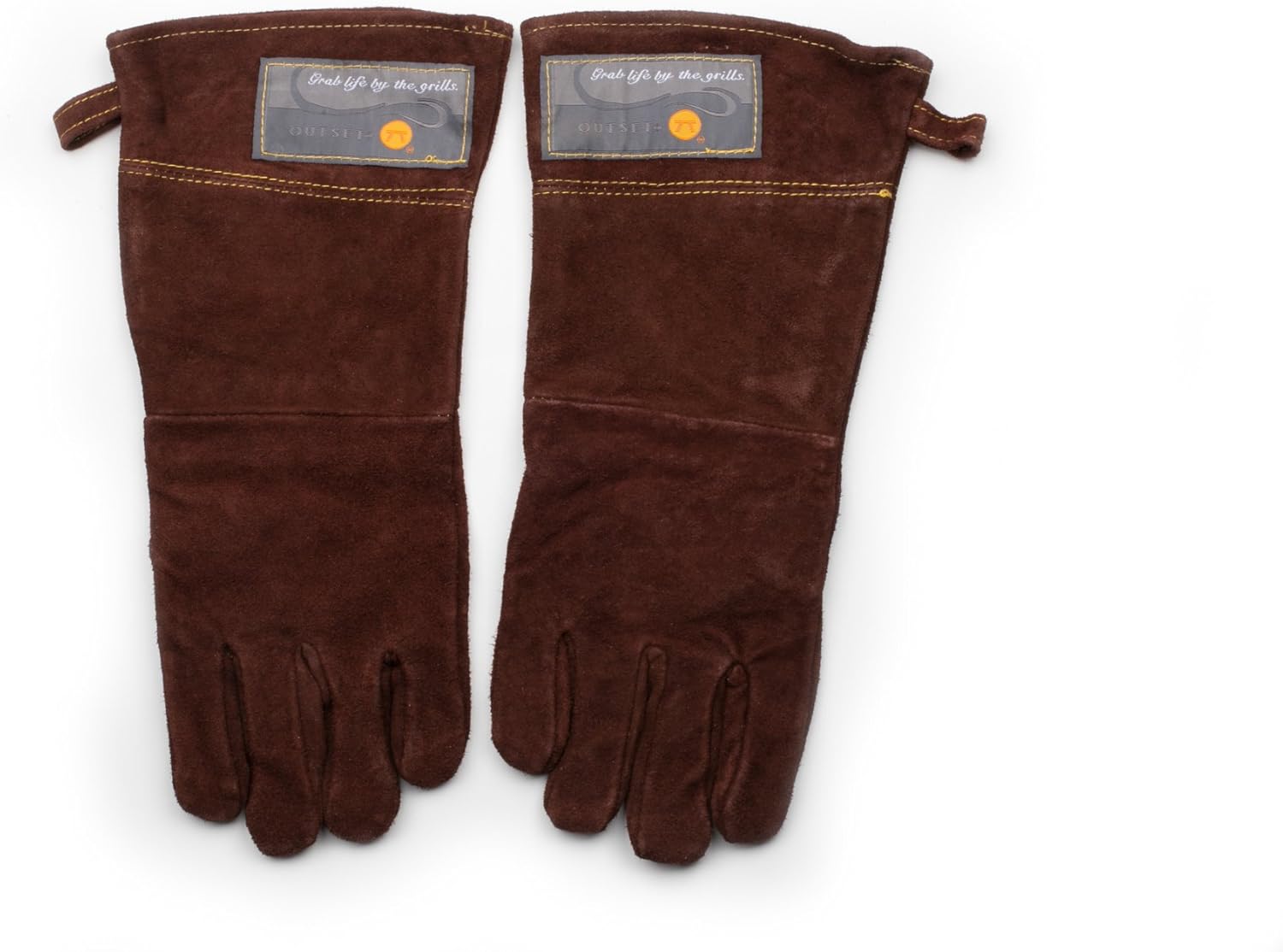 Outset Brown Leather Grill Gloves