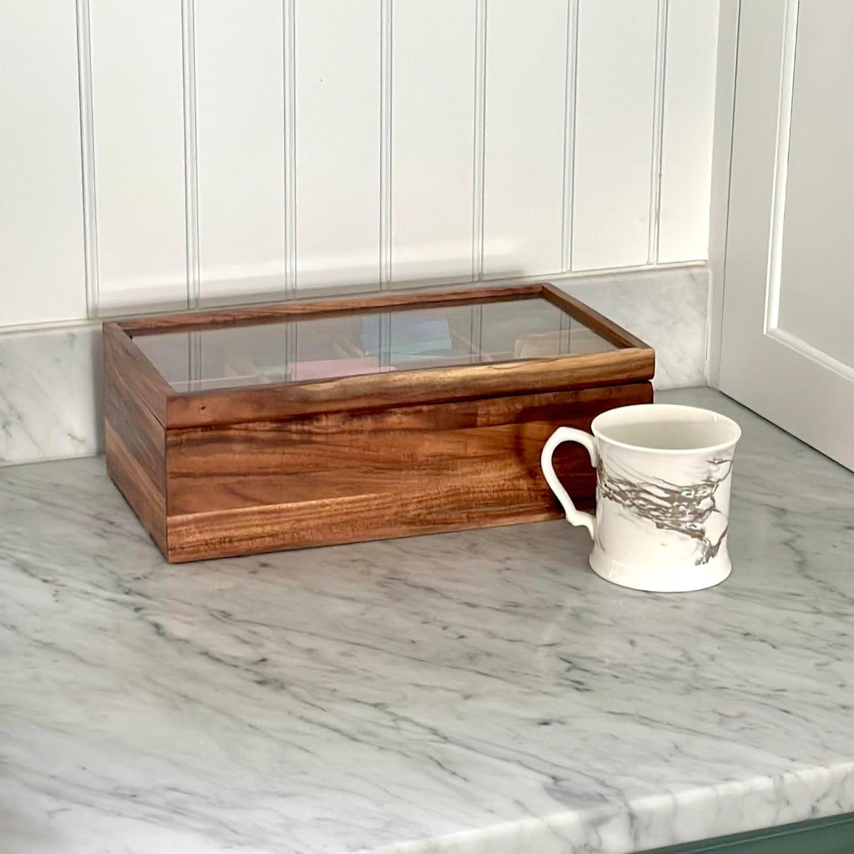 Ironwood Cornwall Tea Storage Box with Acyrlic Window