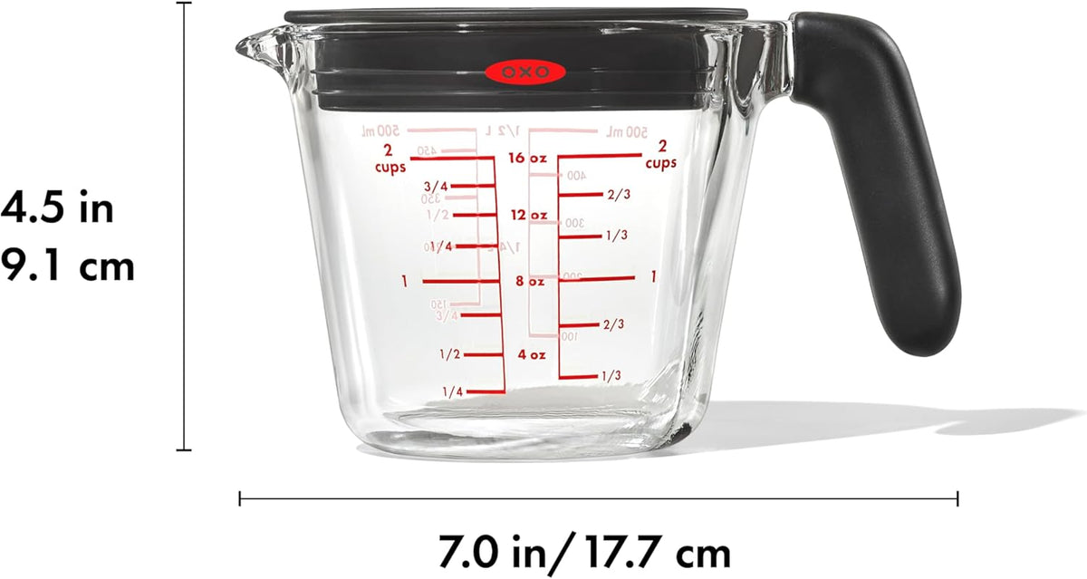 Oxo Good Grips Glass Measuring Cup With Lid 2-Cup
