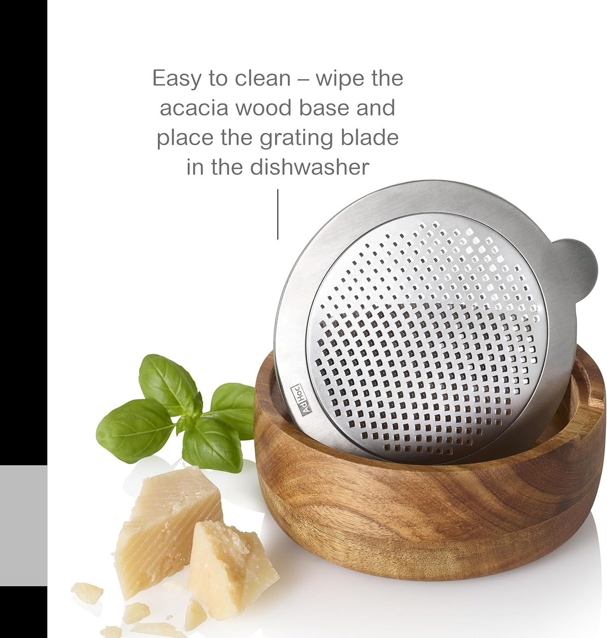 AdHoc CutnServe Fine Grater – Round – Stainless Steel