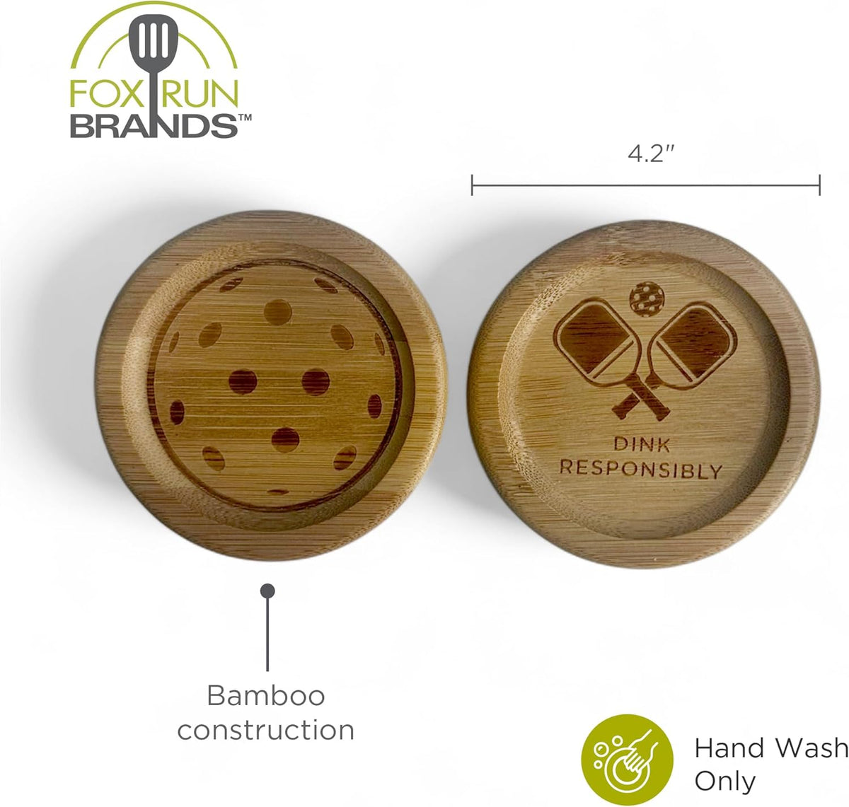 Fox Run Pickleball Coasters Set of 6