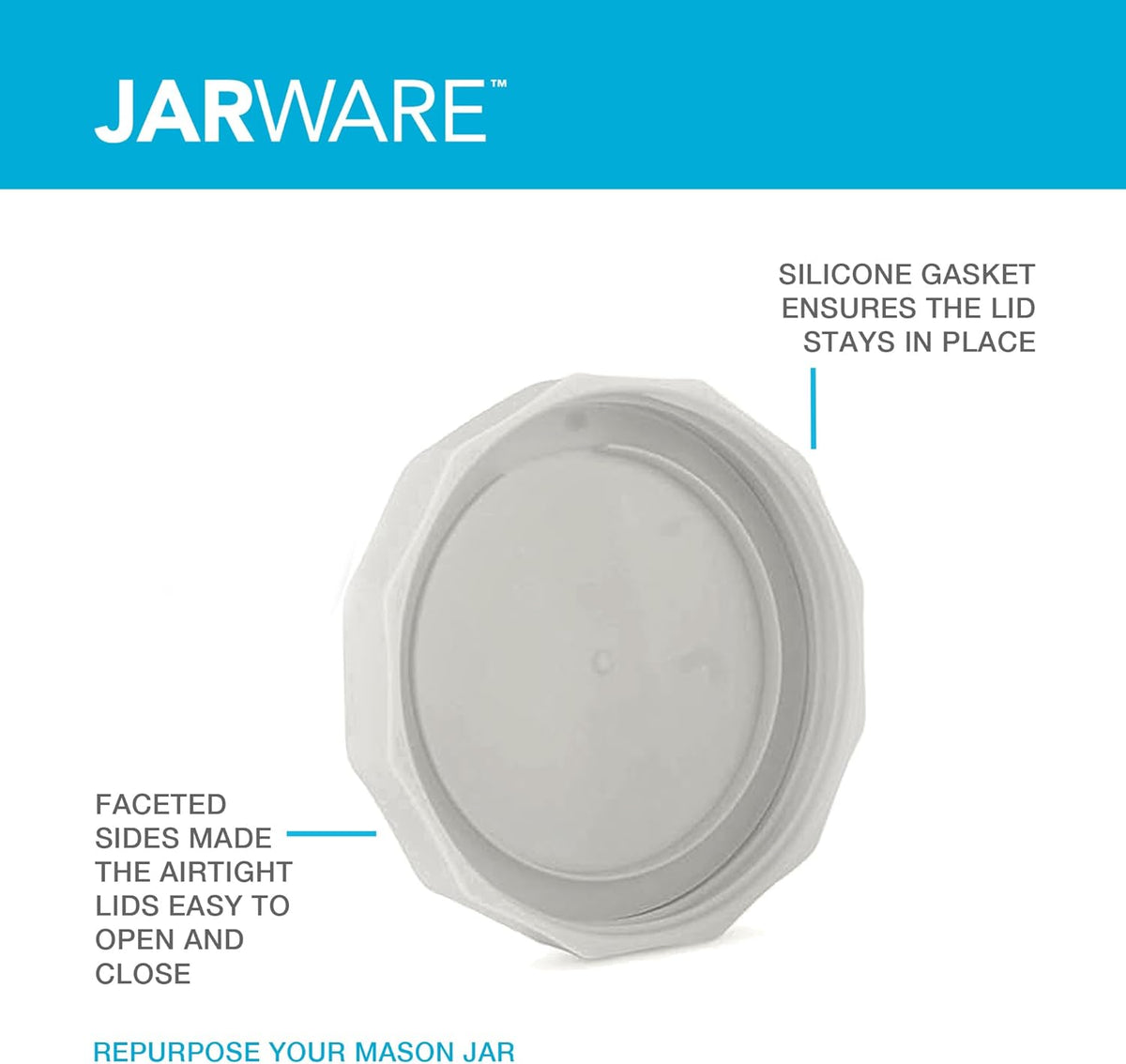Jarware Multicolor Mason Jar Lids Set of 4