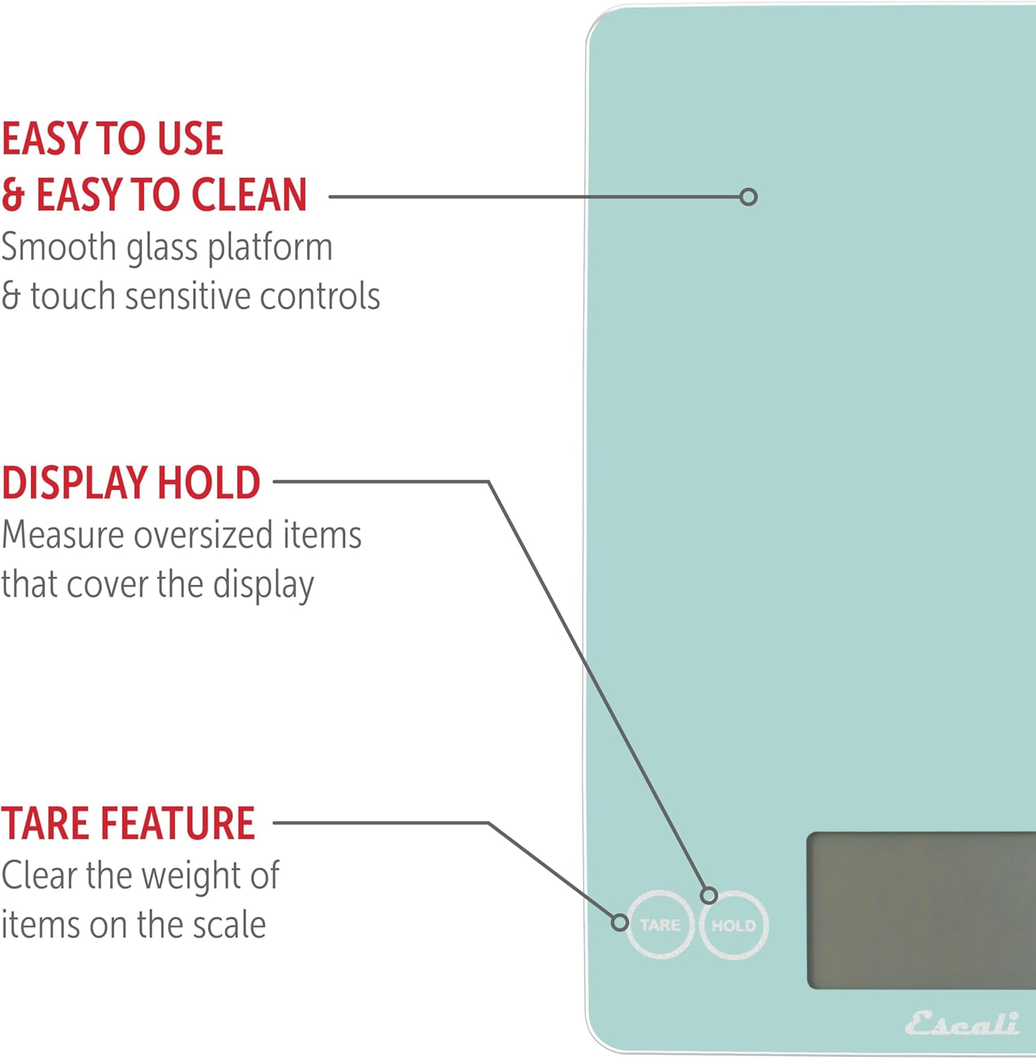 Escali Arti Classic Glass Digital Scale – Classic Teal