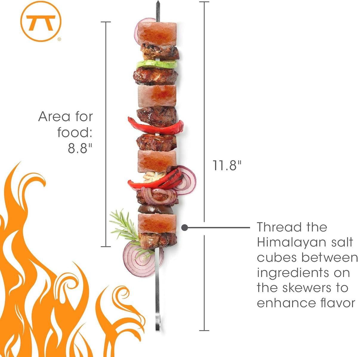 Outset Himalayan Salt Cube Skewers Set