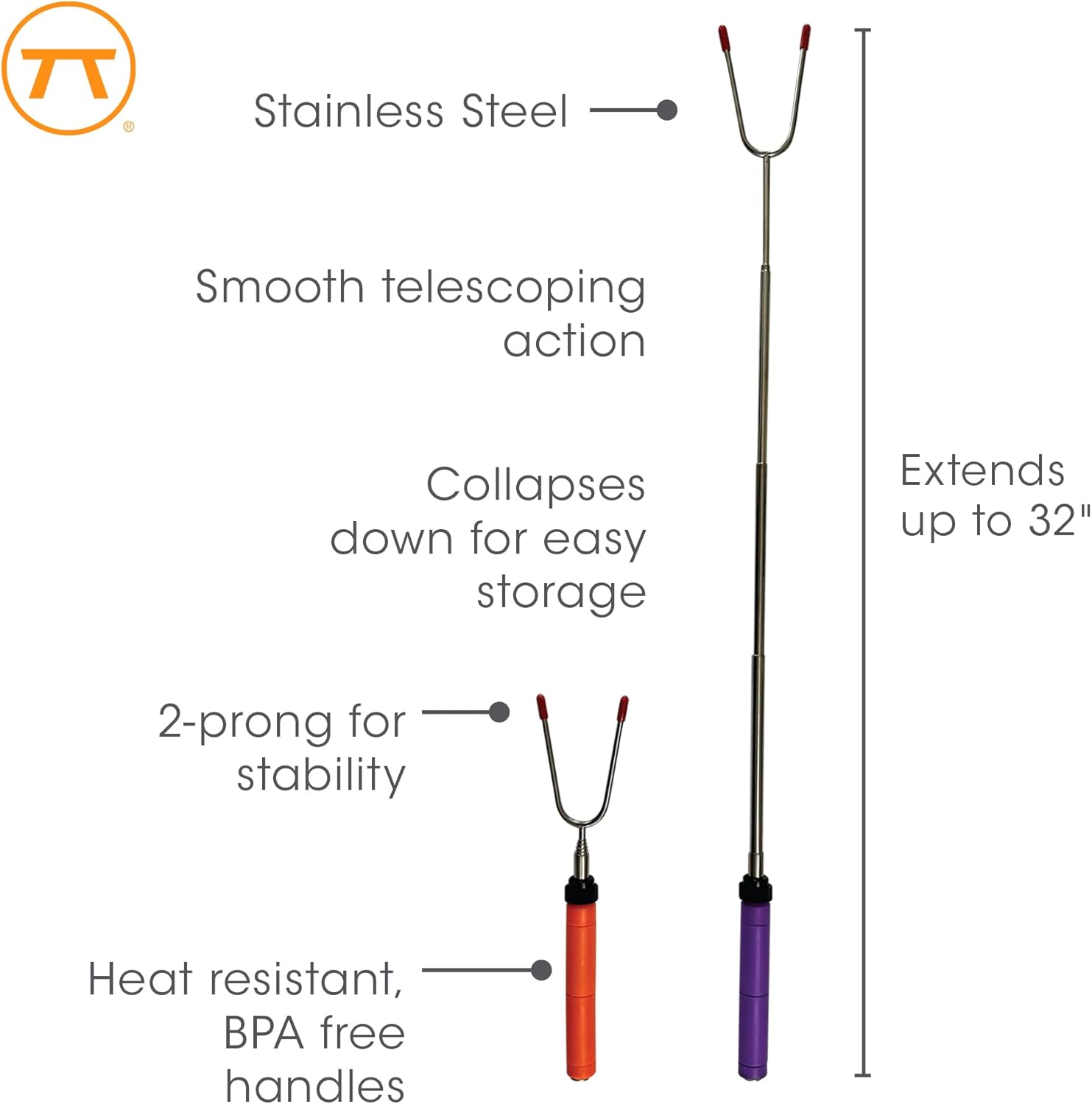 Outset Telescoping Marshmallow Sticks Set of 5