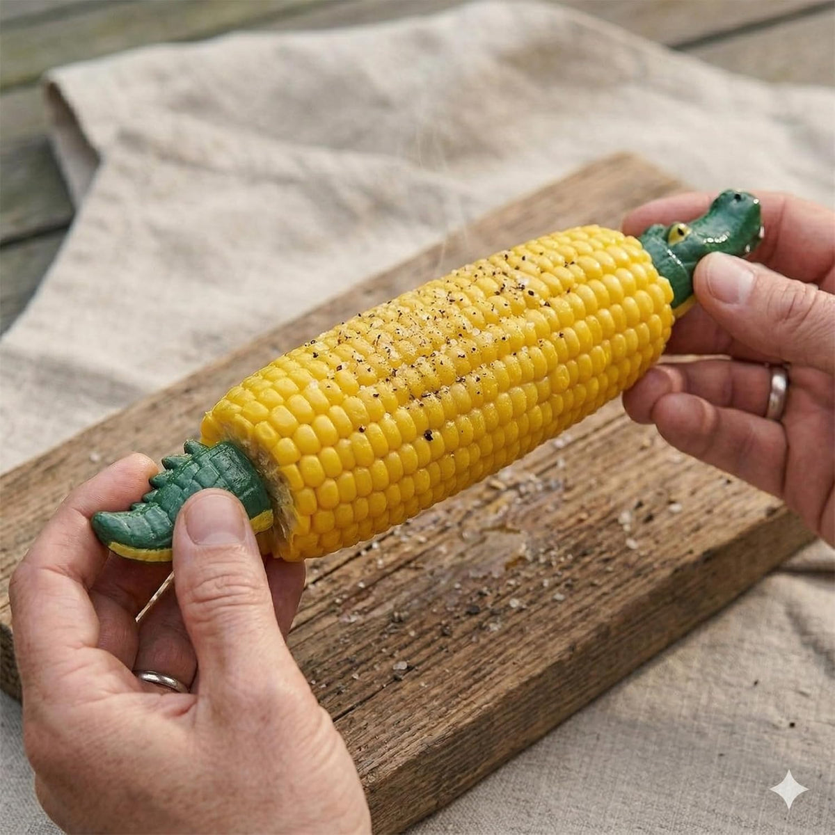 Outset Crocodile Corn Holders Set of 8