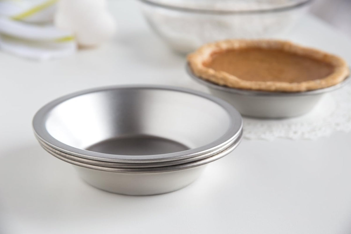 Fox Run Tinplated Steel Set of 4 Pie Pans 5 Inch