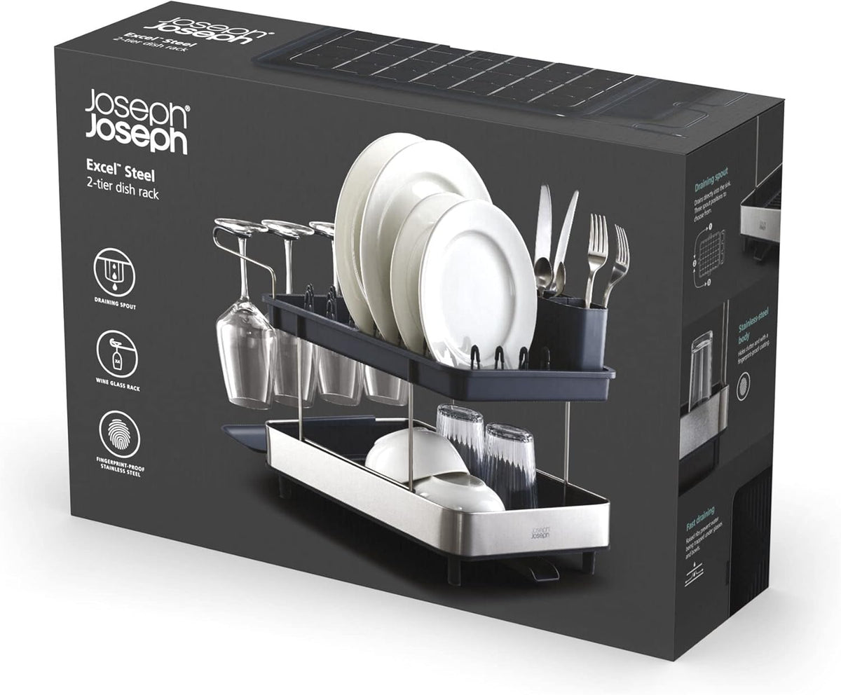 Joseph Joseph Excel Steel 2-Tier Dish Rack